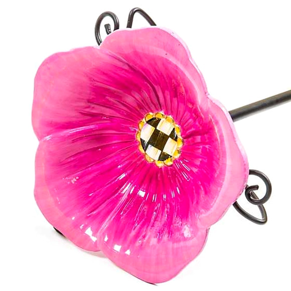 MACKENZIE CHILD'S Avant Garden PINK Bird Bath Stake Chic Garden Decor New - Picture 1 of 2